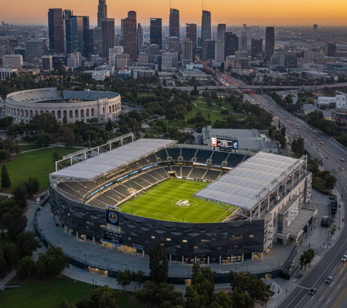 LAFC BMO 스타디움 전경 사진