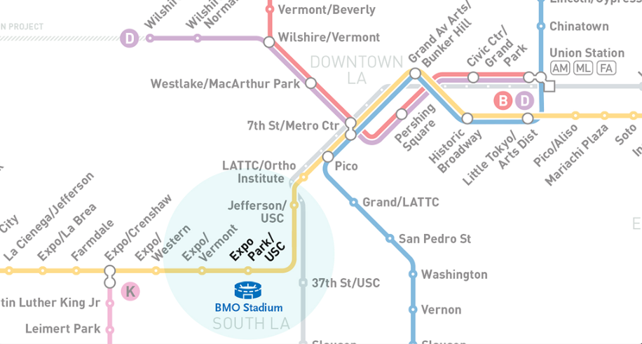 BMO 스타디움 지도